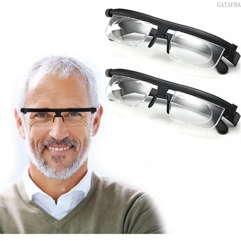 Adjustable Dial Vision Eyeglasses, Adjustable Near & Far Sight Glasses for Men Women