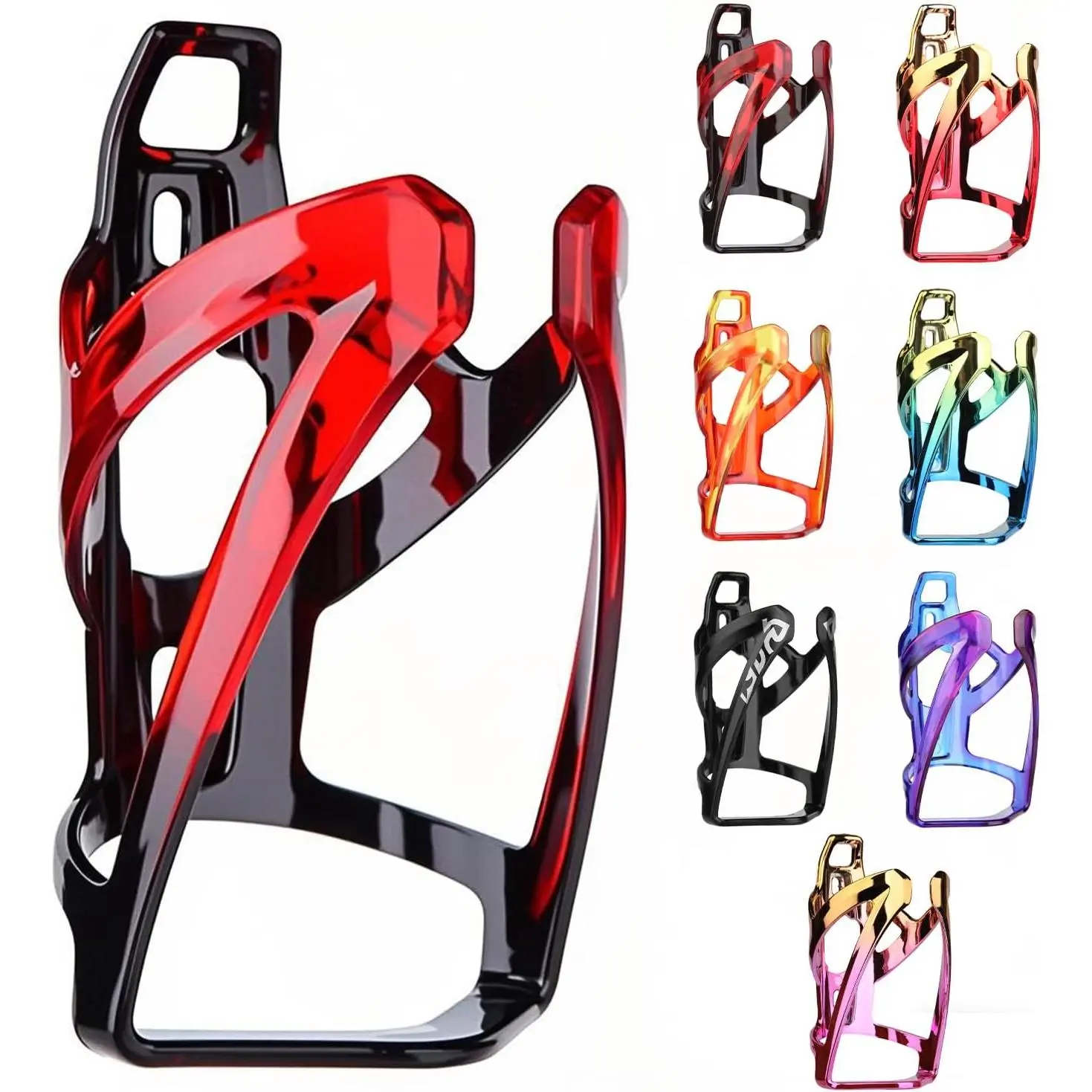 Water Bottle Holder,Ultra-Light  Cup Holder with Screws, Accessories for Adults& ,Cycling  Water Bottle Cages for Road, Mountain  (Black Red)
