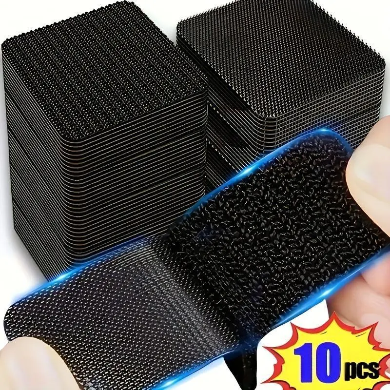 10pcs Sofa stickers, self-adhesive Velcro, sheets, carpets, and tablecloths, non-slip fasteners Square stickers