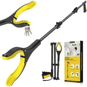 2026 48 Inch Extra Long Grabber Reacher Tool,Foldable Pick Up Stick with Strong Grip Magnetic,360 ° Rotating Anti-Slip Jaw 4" Wide Claw Opening,Hand Grabber for Reaching