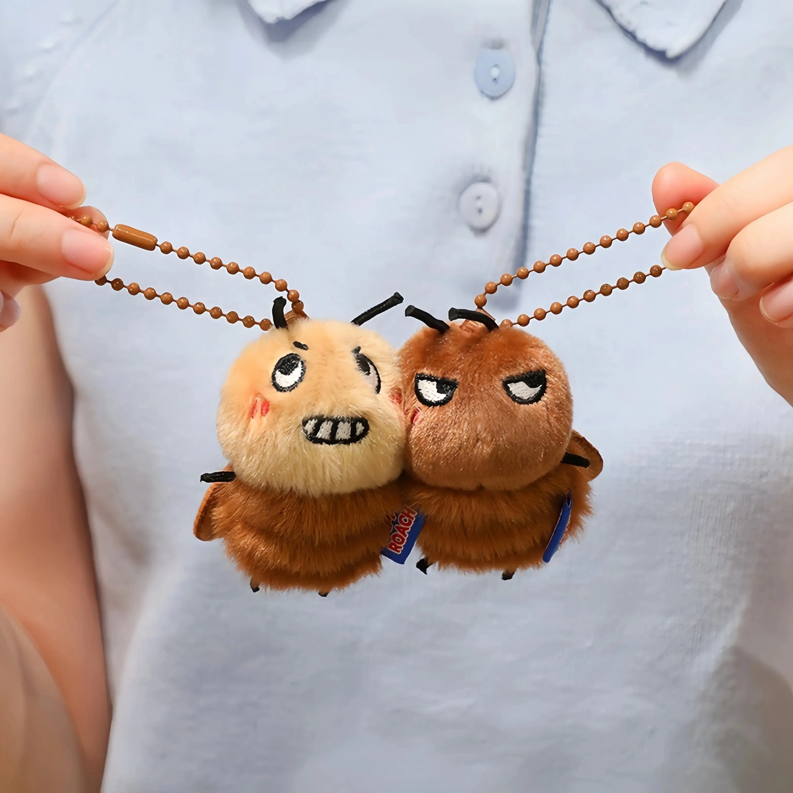 Magnetic Pendant Cockroach Duck Penguin Plush Keychains Kawaii Car Key Holder Adorably Decor Toys Couple Pendant Birthday Gifts