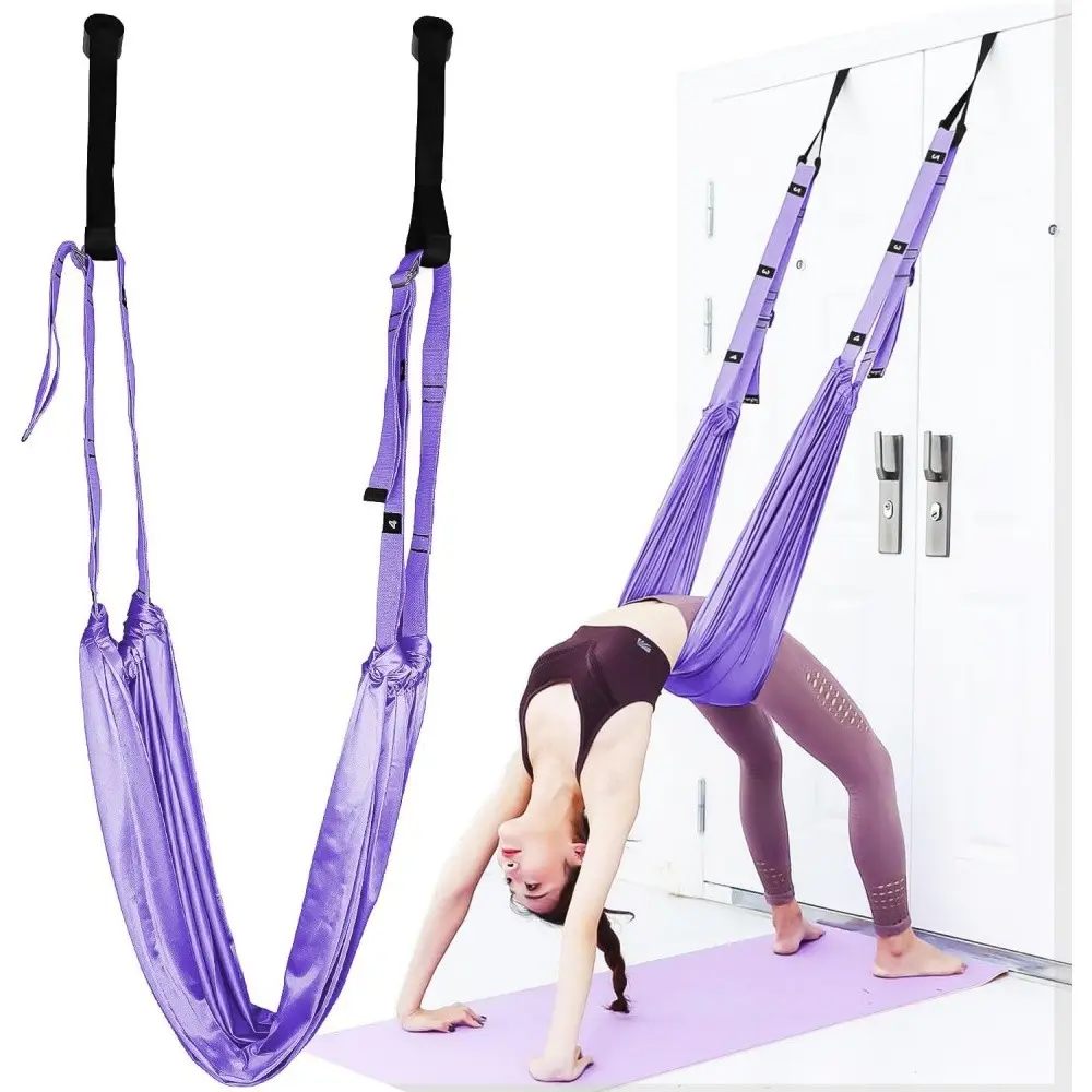 Yoga Stretch Band, Leg Stretch Strap, Door Anchor Backbend Trainer, Flexibility Training Device, Pilates Dance Aerial Ballet Stretch Belt, Stretching Bands, Stretching Gear