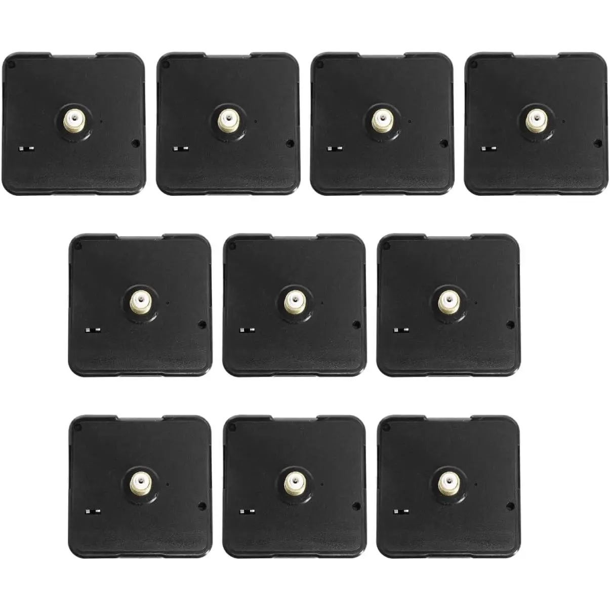 10-Count Silent Quartz Wall Clock Mechanism Kit - 2.16 in DIY Repair Parts for Craft Enthusiasts, 10-Pack Customized Craft Supplies (Accessories Not Included)