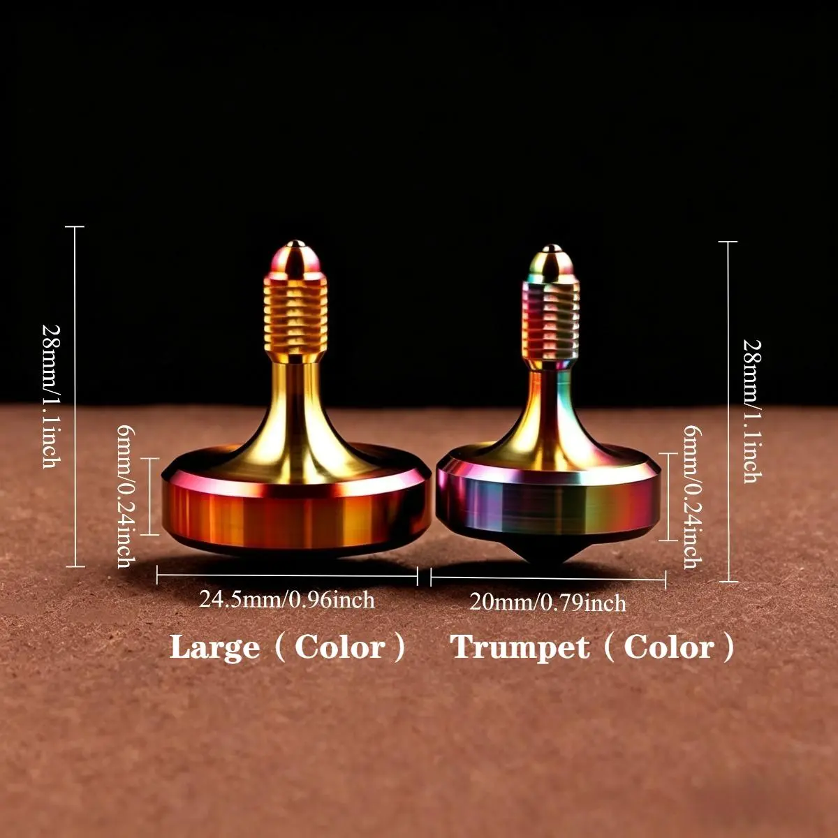 FEGVE Precision Stainless Steel Spinning Top - EDC Gyroscope Spinning Top, Well-Made, Perfect Balance, Easy to Use, Long-Lasting Desktop Toy for Efficient Time-Killing, Spinning Tops, Gyroscope Spinning Tops