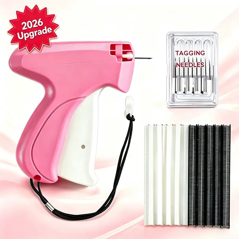 Tag Gun Sewing Kit – Quick Clothing Stitching Tool, Portable Sewing Tool with Fine Needle & Durable Lapel Pins for Efficient Fabric Labeling, Sewing Supplies & Crafts