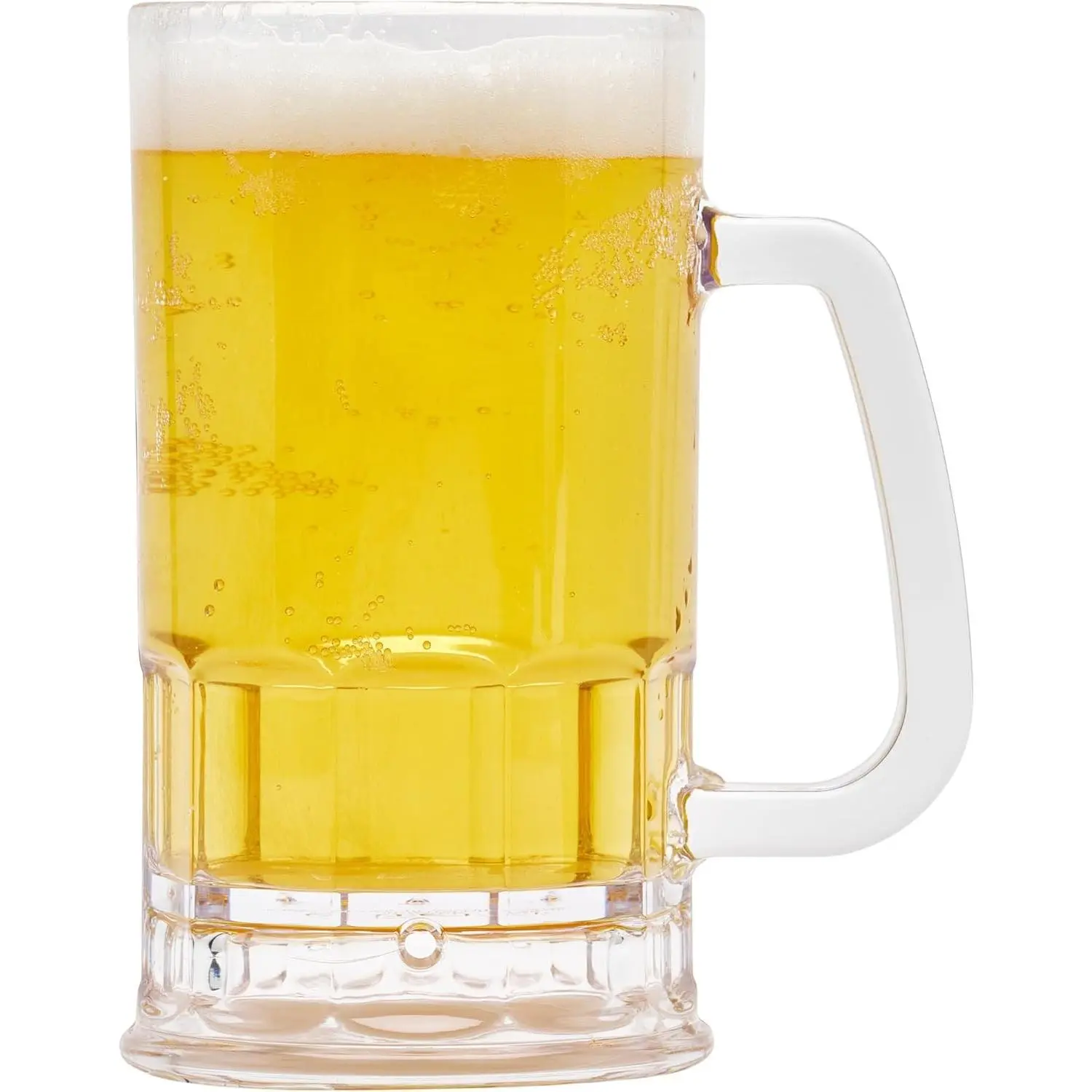 Shatter-Resistant Plastic Beer Mug Stein, 20 Ounce, BPA Free, Pack of 4, Model 00085-1-SAN-CL-EC