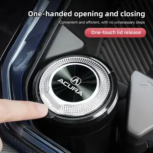 Car Ashtray LED Light Ceramics Inner Liner Ash Tray For Acura ADX RDX ZDX Integra NSX MDX TLX CDX ILX RLX TL RL