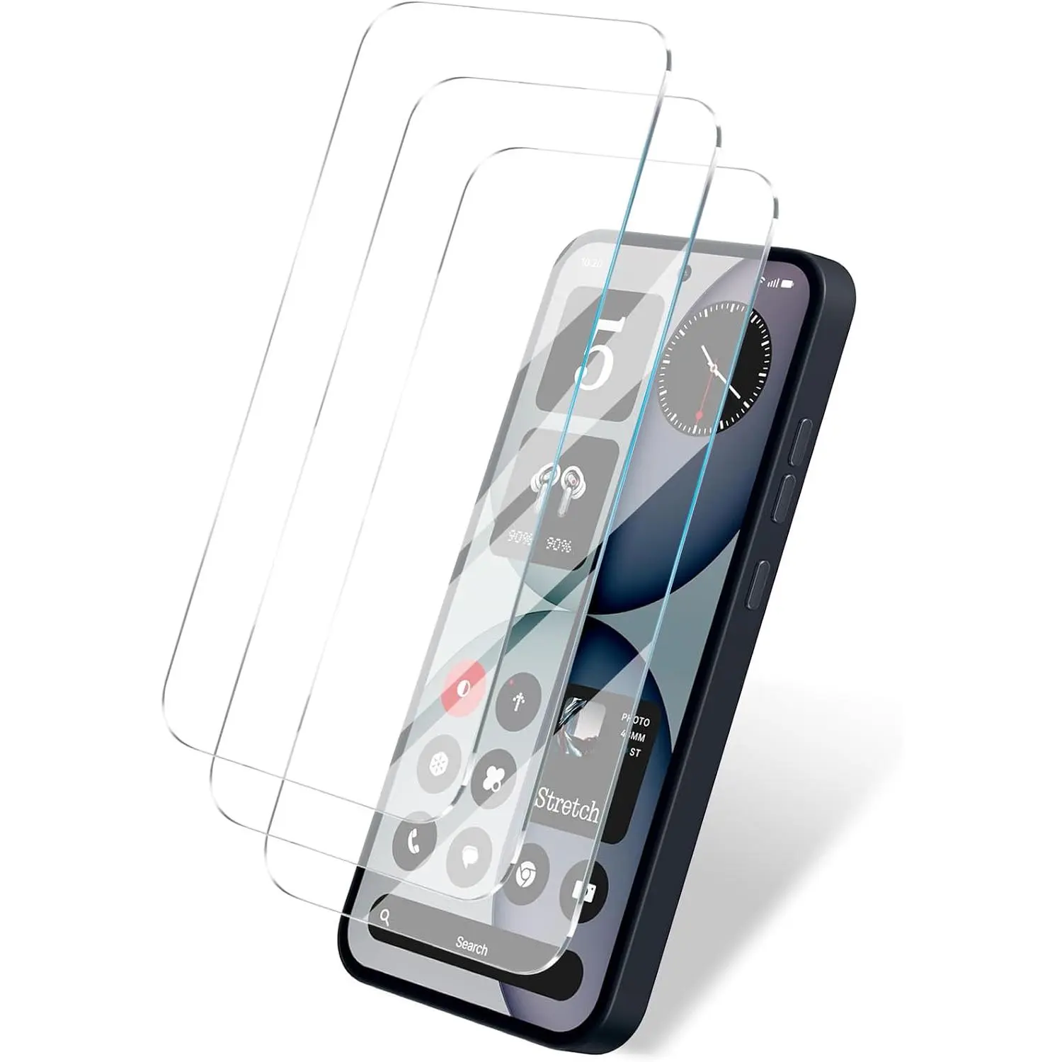 3 Pack transparent  Screen Protector for  Phone(4a) |Anti-Spy Tempered Glass with Fingerprint Unlock Support, Anti-Scratch, 9H Hardness & Easy Installation