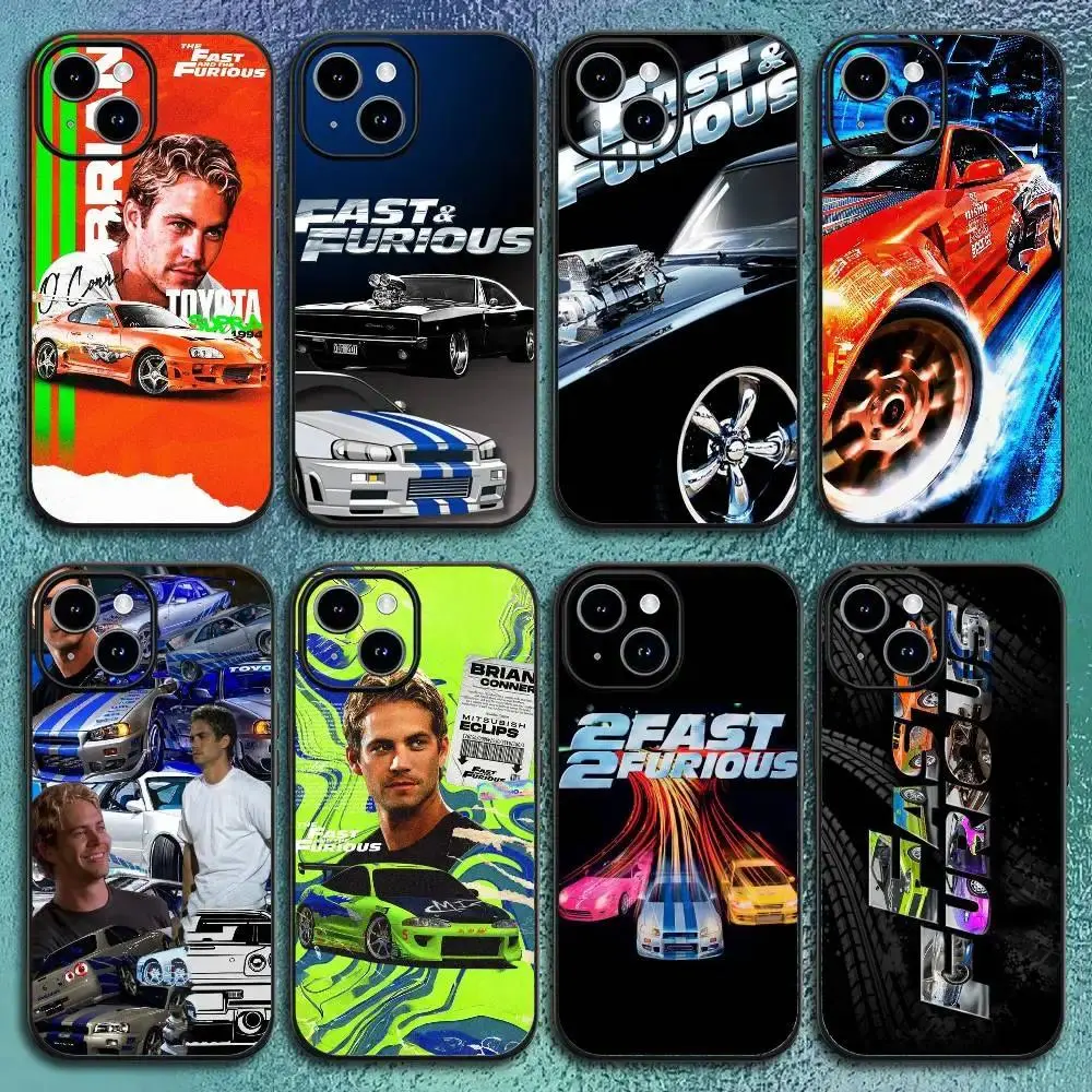 Retro Cool Sports Car Racing Movie Collage Graphic Case, Anti-Scratch Full Wrap Bumper for iPhone 17 16 15 14 13 12 11 Pro Max Air