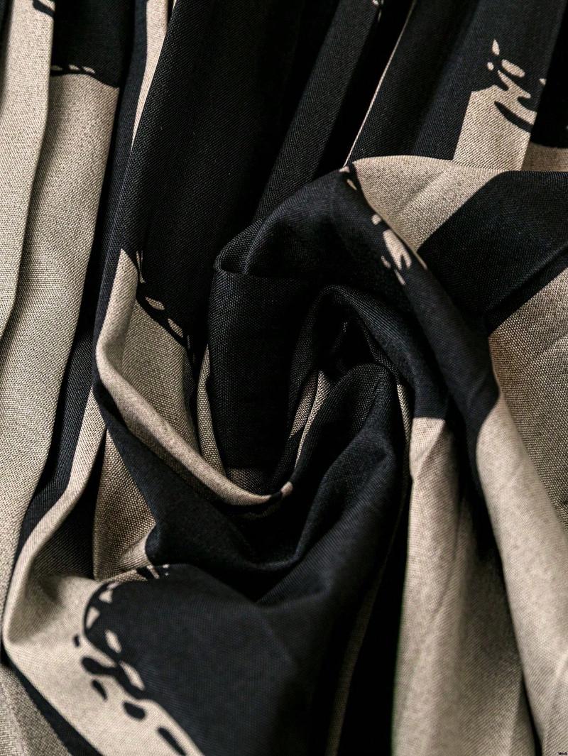 Dress A-Sleeve Lantern Solid Color a é Raffin SHEIN