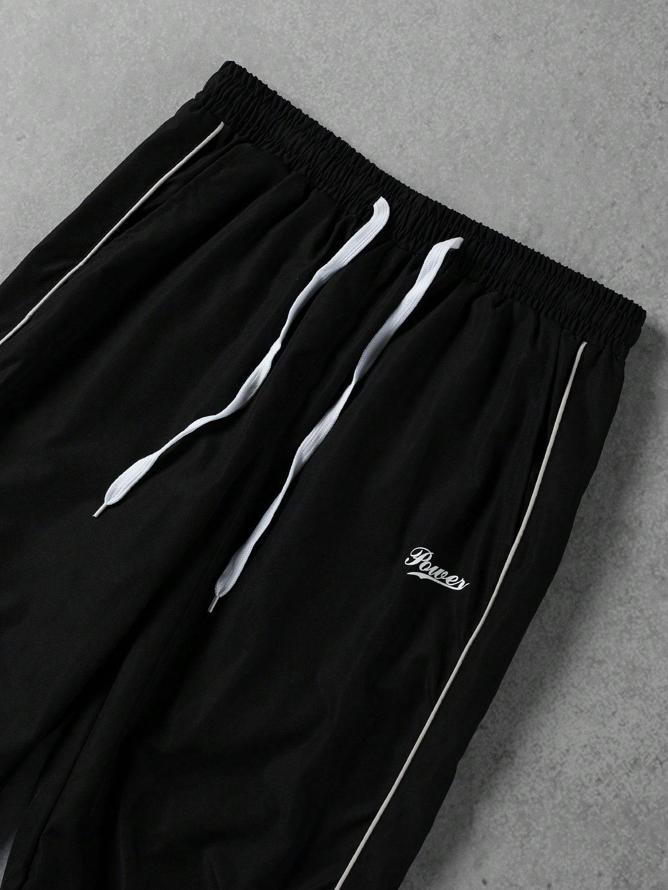 VIRAL Black Techwear Tracksuit Set | Y2K Reflective Piping Hooded Jacket & Pants