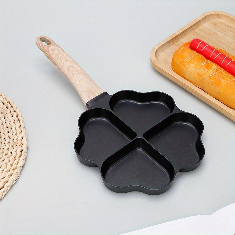 Household Maifanshi Breakfast Pot,  Fried Egg Pan, Non-stick Egg Dumpling Pan, Burger Fried Egg Pan, Love Four-hole Baking Pan.