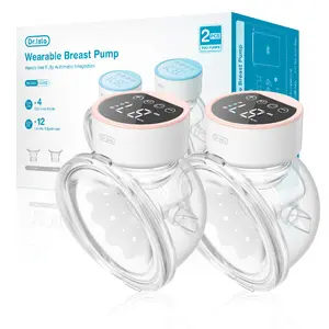 Wearable Electric Breast Pump, 180ML Capacity, 4 Modes Inverter Mode, 12 Settings Per Mode, Low Noise Anti-Spill Design, Portable Rechargeable Pump