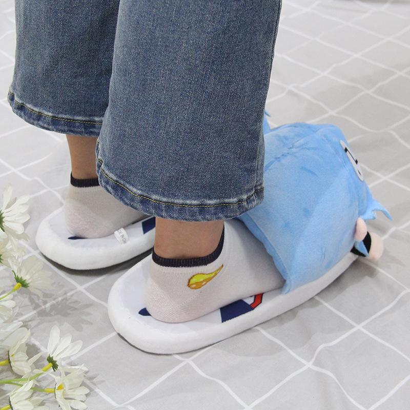 Neon Genesis Evangelion Home Slipper Cute Anime Ayanami Rei Plush Winter Warm Slippers Soft Cotton No-Slip Indoor Shoes Gift