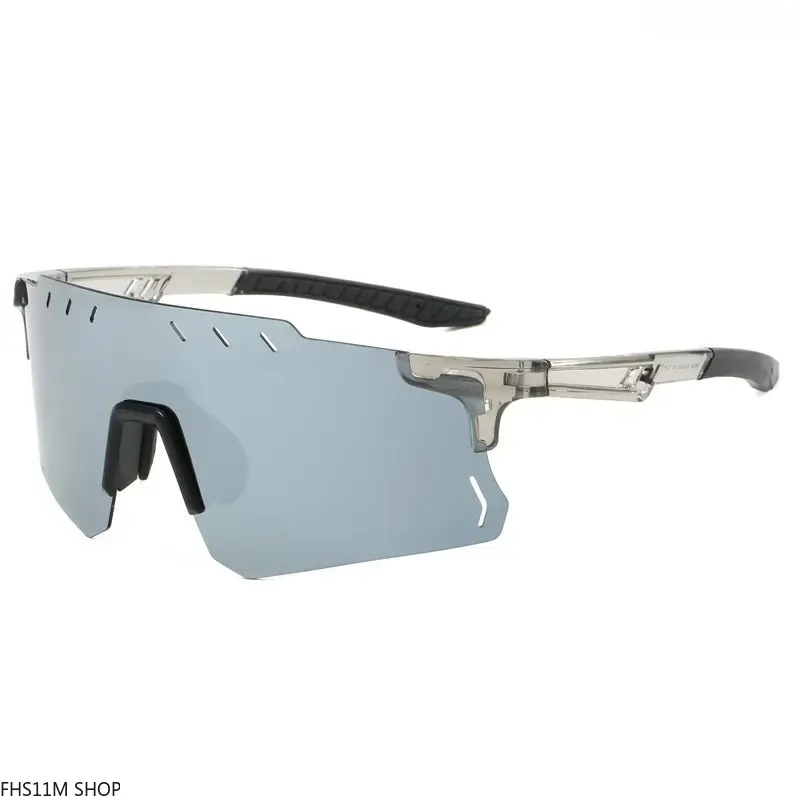 Unisex Polarized Sports Sunglasses, High-Performance Wrap-Around Frame with Mirrored Ventilated Lens, Ultra-Light with UV400 Protection for Cycling & Driving, Lightweight Sports Sunglasses