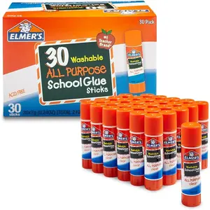 Elmer's All Purpose School Glue Sticks, Acid-Free and Washable, Clear, 7 Grams, 30 Count - Craft Projects, Poster, Classroom Supplies, #1 Teacher Brand
