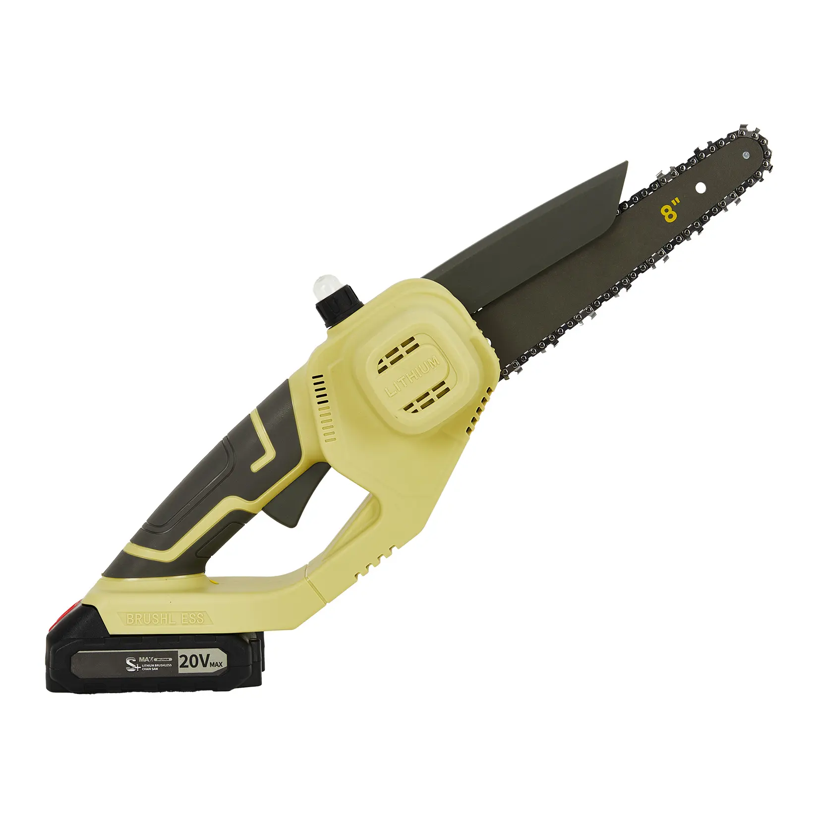 Premium 8-Inch Brushless Mini Chainsaw, 20V Cordless Electric Handheld Small Chainsaw with Auto Oiling & 2x 4.0Ah Batteries, Heavy Duty Portable Power Pruning Saw for Tree Trimming Wood Cutting Garden Yard DIY Projects