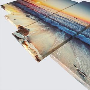 5 Piece Large Modern Seascape Artwork Gallery Wrapped Ocean Sea Beach Pictures Canvas Prints Waves Paintings on Canvas Wall Art for Living Room Bedroom Home Decorations L