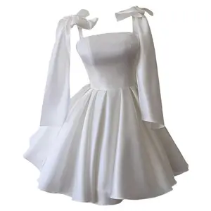 French retro bow - tie strapless dress, 2025 new style tutu dress, suspender cocktail dress, party dress for birthday banquet Formal Womenswear Elegance Fabrics Puffy Fits(Sheets)