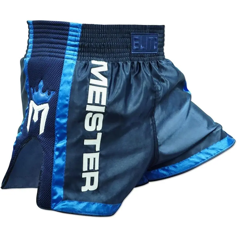 Men's ELITE Muay Thai Elastic Waist Shorts - Fully Elasticated Waist, Mesh Panels, Standard Sizes