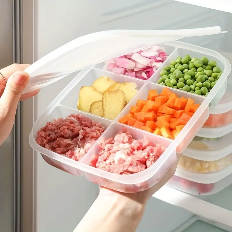 Transparent Food Storage Box with Lid, Plastic Fruit Meat Vegetable Container, Ideal for Refrigerator Organization and Meal Prep, Vegetables Storage