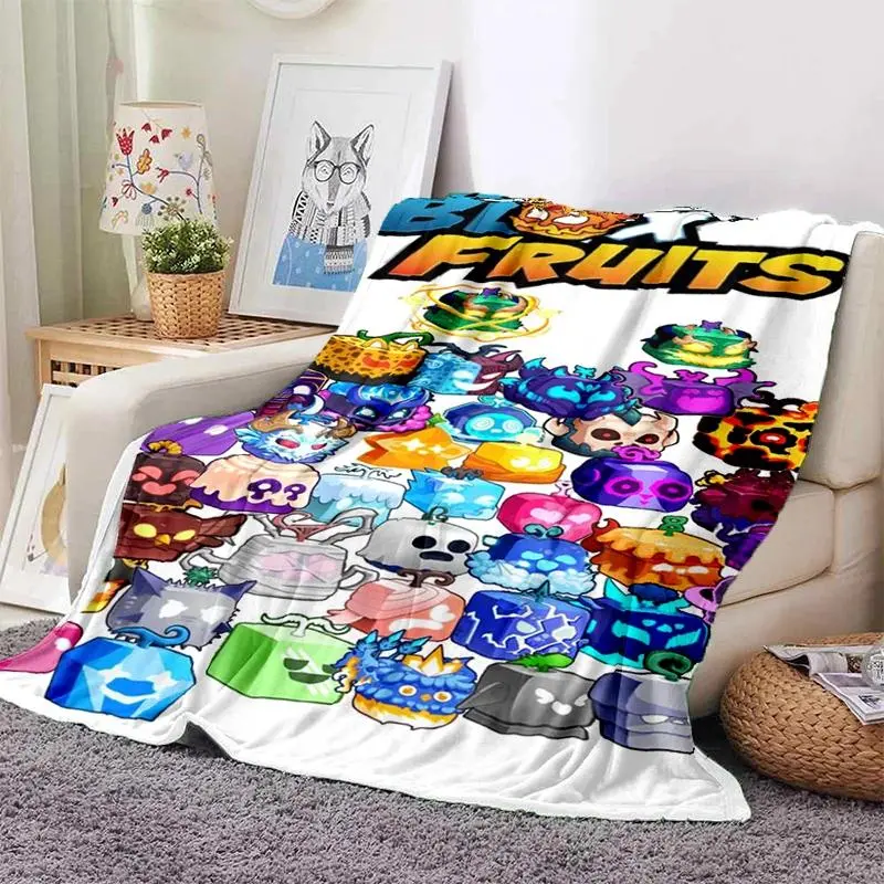 Cartoon Print Polyester Flannel Blanket - Soft Cozy Unisex Fleece Throw for Camping, Bed, Waterproof Single Layer Lightweight Outdoor Sleeping Gear for Adults