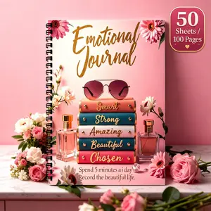 5-Minute Daily Gratitude & Positivity Journal, Gratitude Journals, Spiral Bound Motivational Planner, Floral Design with Inspirational Quotes, Highquality Paper, Gift for Birthdays, Christmas, Aesthetic Planner, Creative Writers