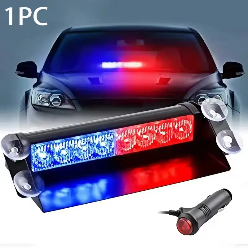 Car Police Lights Strobe Light 12V Emergency Signal Lamp Light Auto Truck Flashing Windshield Flash Warning LightInstrument