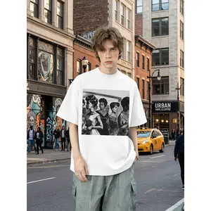 Unisex Short-Sleeve T-Shirt - Old School Round Neck Funny Graphic, 1950s African American Afrocentric Oversized Breathable Casual Sporty Sports Top for Gym, Daily Wear (Streetwear Lovers), Shortsleeve, Tshirt