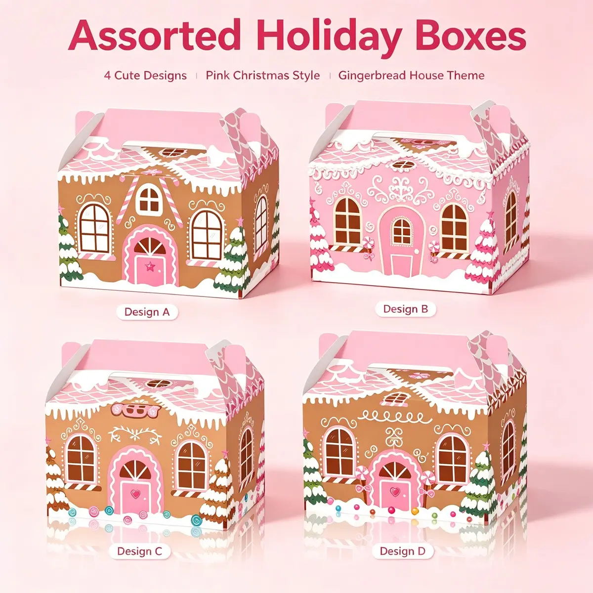 Christmas Gift Boxes Set, 12pcs Gift Bags with Handles, Ideal for Holidays & Celebrations, Perfect for Gifts & Presents
