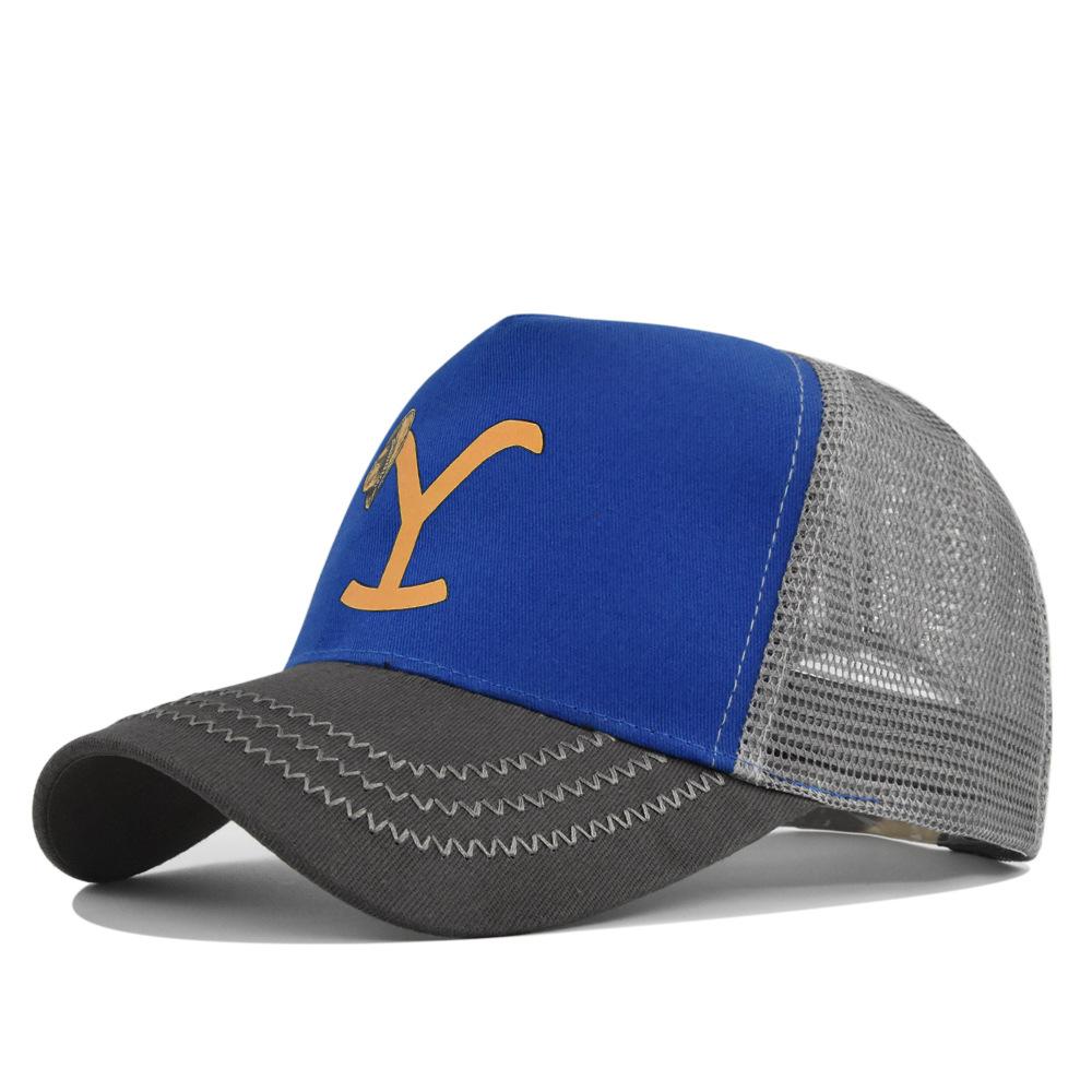 Cross-border Yellowstone baseball cap, silk-printed Yellowstone mesh cap, printed duckbill cap, unisex washable breathable sun hat