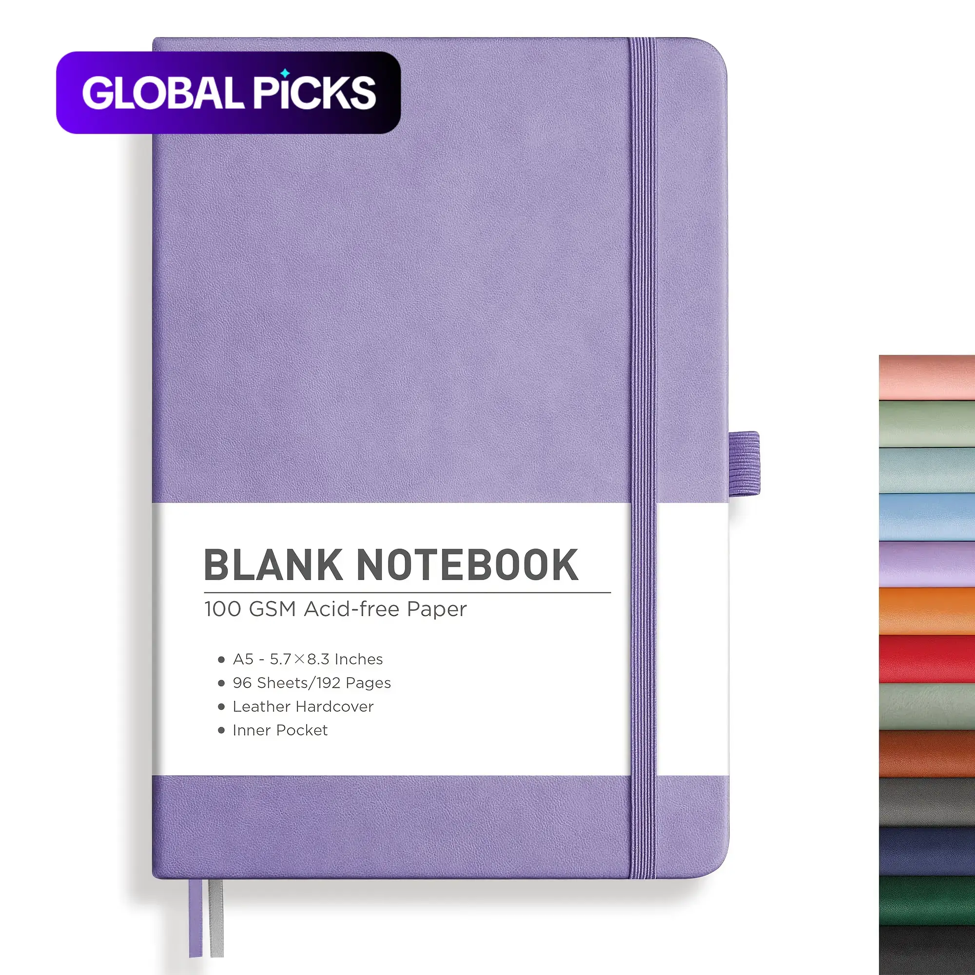 Blank Journal, Art Journal, 192 Pages, A5 (5.7"×8.3"), Leather Hardcover, 100g Heavy Weight Thick Paper, Suitable for Crafts, Scrapbooking, Sketching, Painting & Graffiti #GLOBAL PICKS