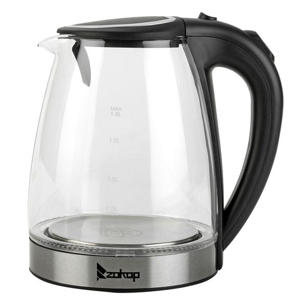 HD-1857-A 110V 1200W 1.8L Electric Glass Kettle US Plug