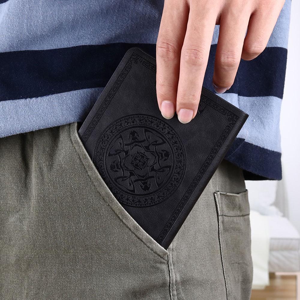 Geometric Pattern A6 PU Leather Cover Notebook, 1 Count Vintage Cover Notebook, Portable Notebook for Office School, Gift for Friend, Travel Diary Notebook