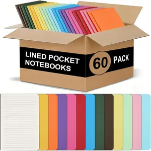 120 Pack Mini Pocket Notebooks Bulk, 3.5 X 5.5 Inches Mini Journals, 30 Sheets/60 Pages, Colorful Cover Notepads for Writing, Planing, Work, Memo (120, Lined)