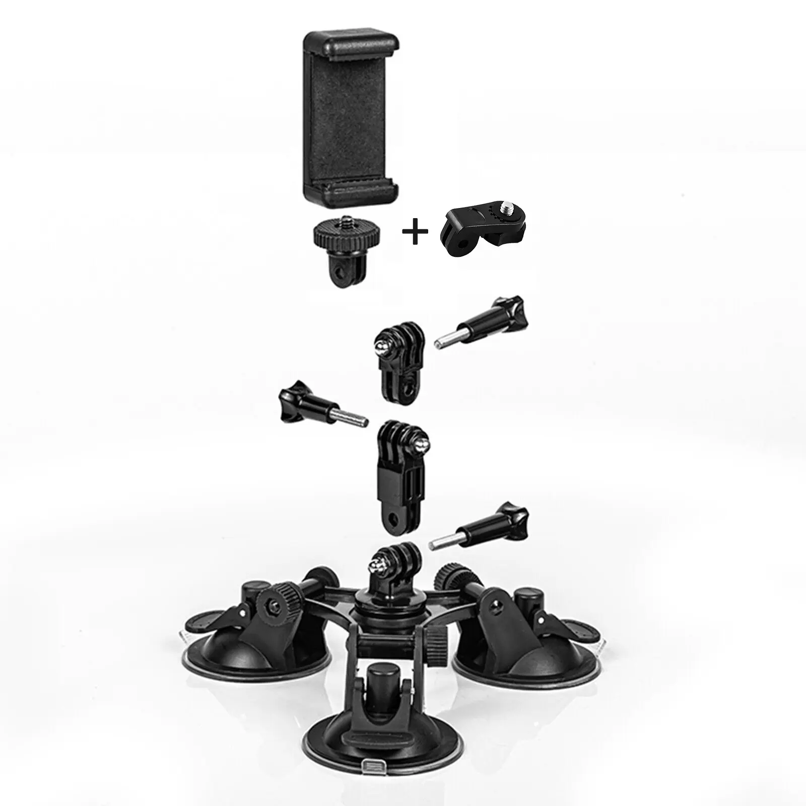 Suction Cup Mount for OSMO/Insta360 – Super Strong Grip, No Wobble, Dashcam/Drive Ready