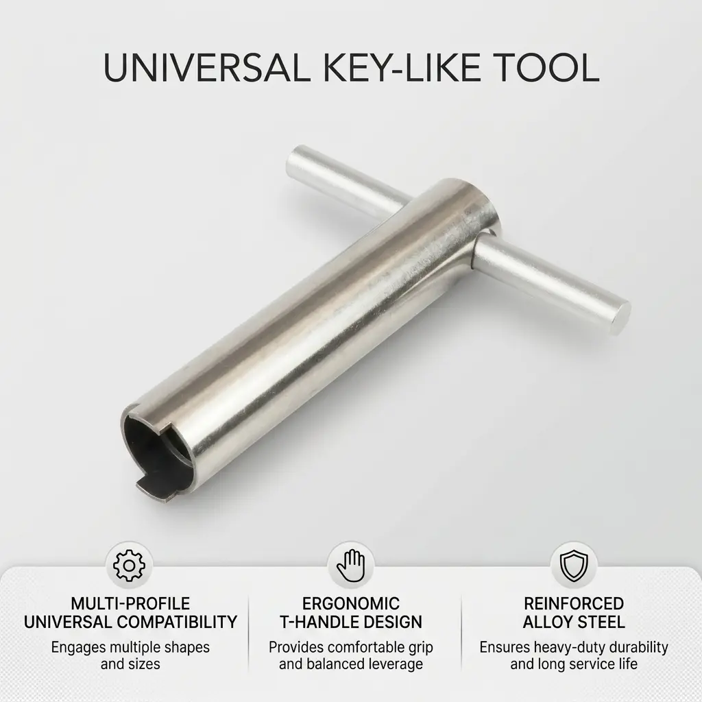 Universal Faucet Cartridge Puller Tool Kit for Quick and Secure Removal of 1224-Style Valve Cartridges During Bathroom or Kitchen Faucet Repair and Replacement Projects