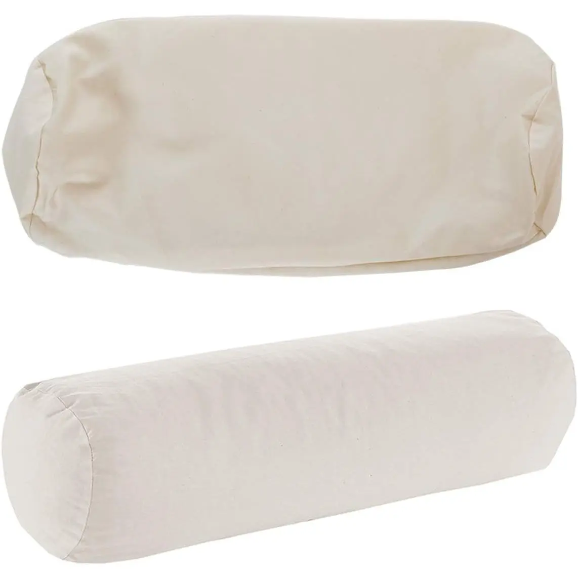Organic Cotton Pillow Case - One Pack 17''×6'' Cylindrical Pillow Cover - 300 TC Thread Count - Soft and Breathable - Off White