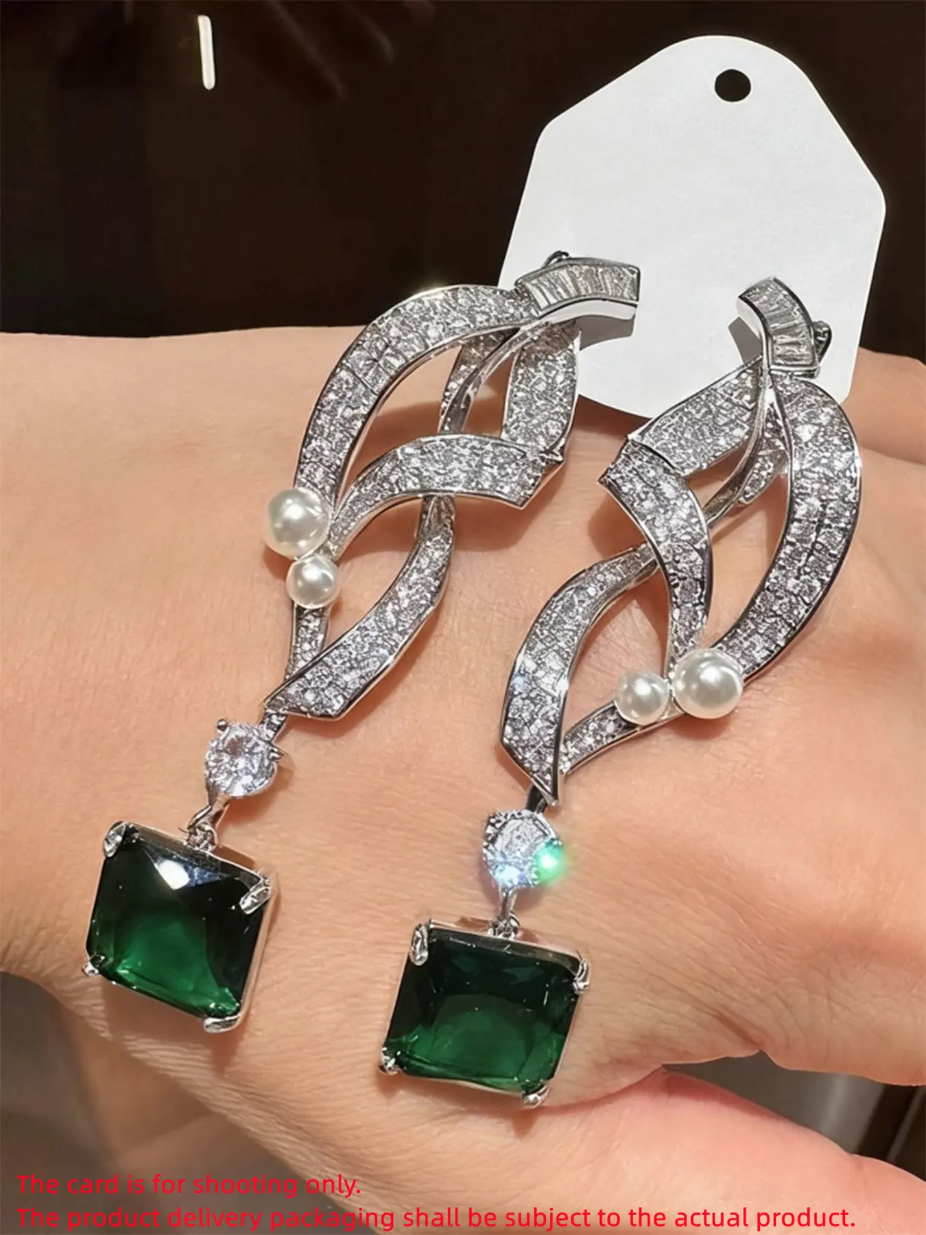 1 Pair Gorgeous Cubic Zirconia Earrings For Women For Wedding Engagement Anniversary Party Jewelry Valentine's Day Gift