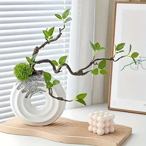3PCS, artificial green plant branches - Zen foam leaves - Living room table decoration artificial flowers - Home decoration, spring and summer decoration, table decorations