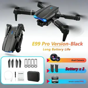 Children's Day Gift Kids E99 Foldable RC Drone, 4K HD Dual Lens Quadcopter, TikTok Viral Beginner RC Drone for Boys, Indoor Outdoor Flying Toy Durable Adjustable