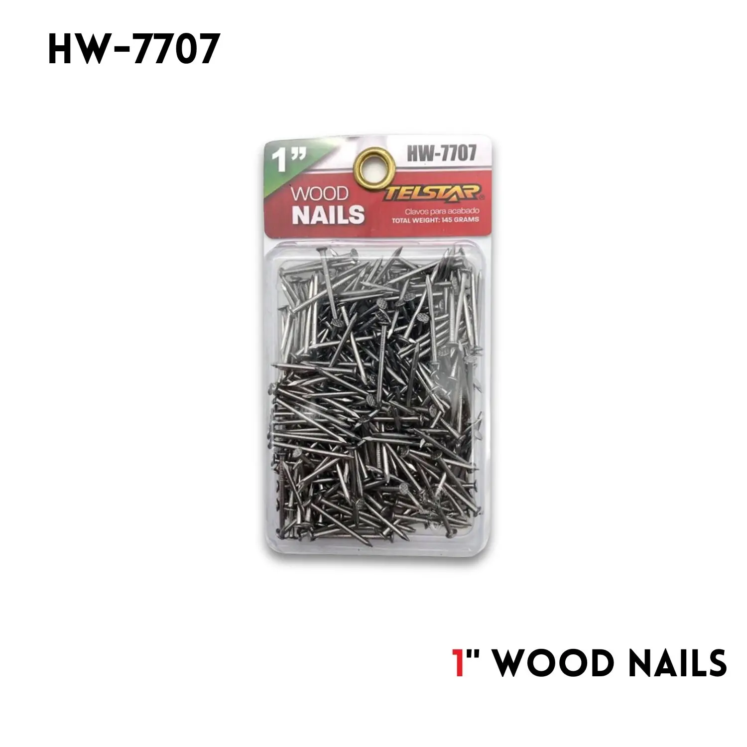 1/2/5 Box 1-Inch Round Head Solid Wood Straight Nails, Flat No-Head Small Nails for Home Decoration, Crafts & Small Repairs (About 100 Pieces Per Box)