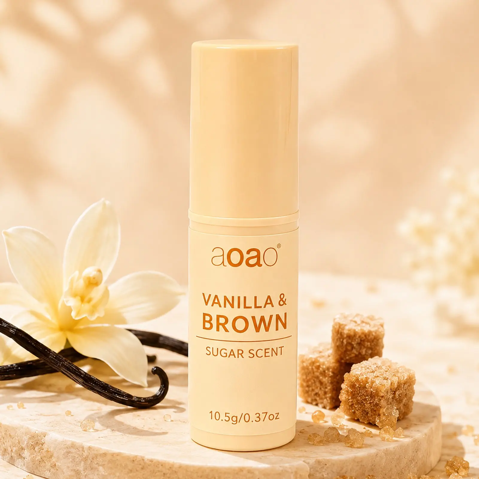 Vanilla Sugar Solid Perfume Stick 10.5g, Long-Lasting Portable Fragrance, Travel Size Scent Balm for Men Women, Daily Use, Sweet Fragrance