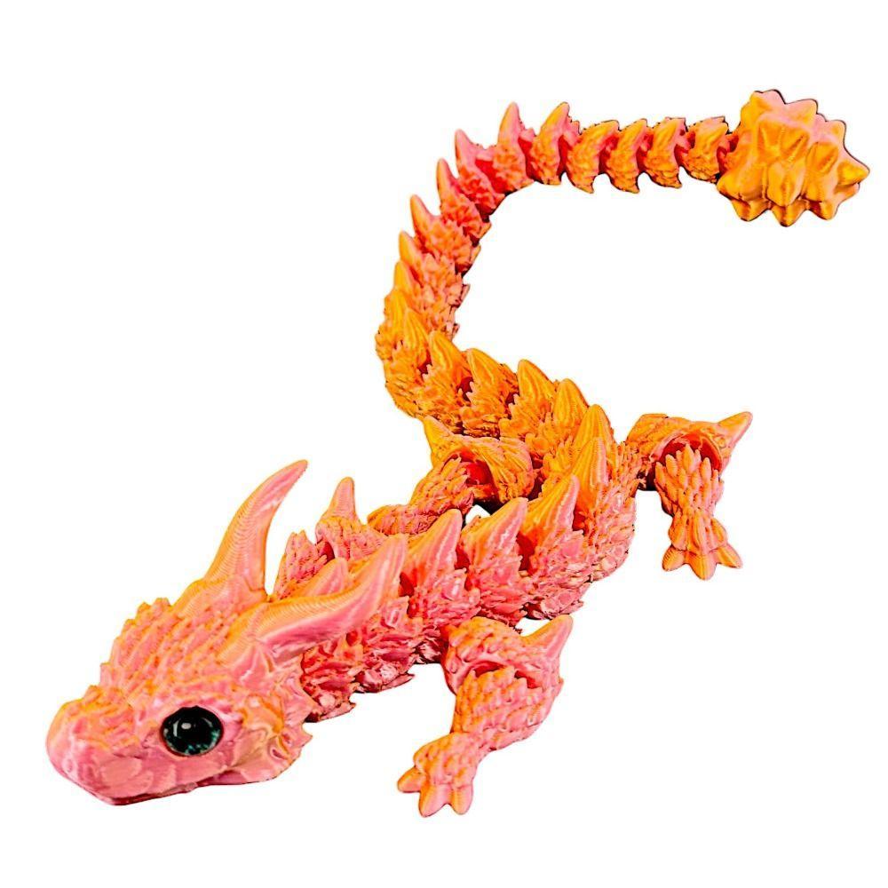 Simulated Eye 3D Printed Dragon All-in-one Molding Chinese Dragon 3D Printed Diceratops Dragon Rotatable Flexible