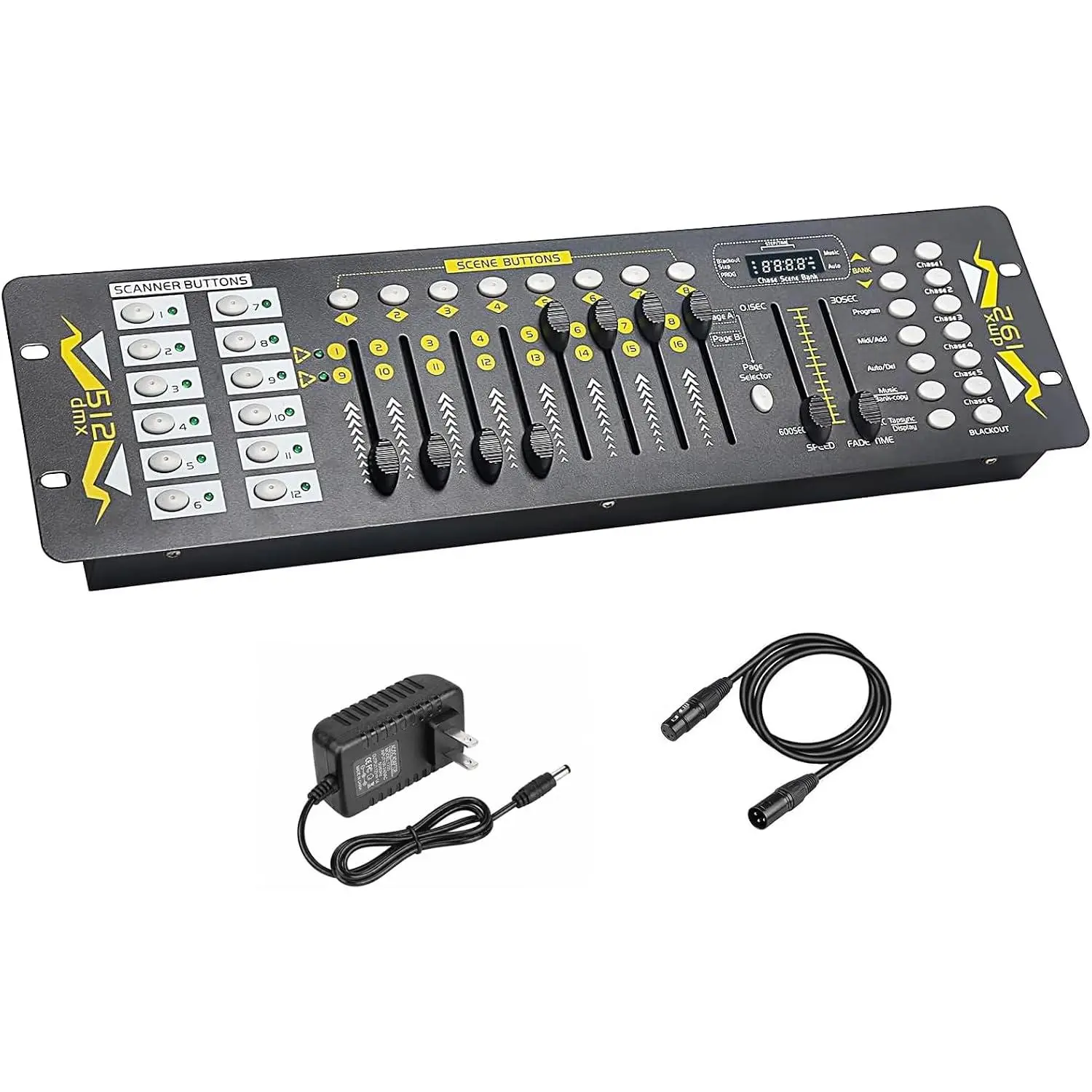 DMX Controller 192  DMX Light Controller for Dj Lights, DMX Controllers with XLR Cables DMX 512 Controller, Dmx512 Lighting Controller DMX Control Board for Stage Lights DMX Console