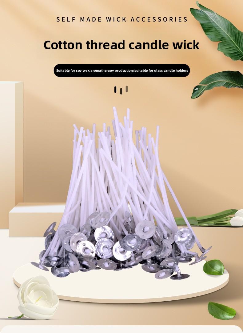 DIY Aromatherapy Candle Cotton Wicks 2.6-20cm 50-Pack Aromatherapy Candle Wicks Tightly Woven