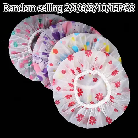 Waterproof Shower Cap Set, Durable & Reusable Plastic Shower Caps for Spa, Hair Salon & Kitchen Use, Essential Bathroom Accessory