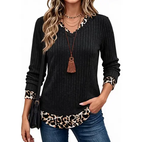 OFEEFAN Womens Long Sleeve Shirts Lightweight Tunic Sweaters