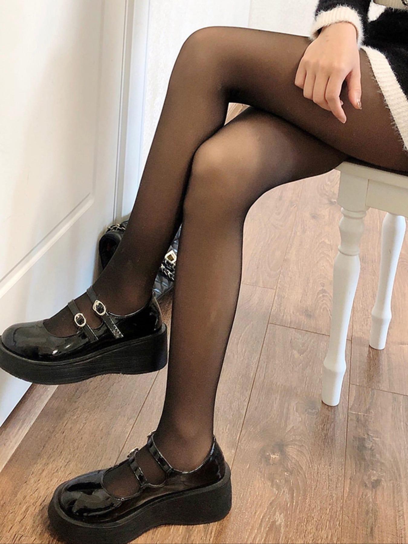 Women's Solid High Stretch Fit Sexy Style Tights, Casual Sheer Pantyhose for Daily Outdoor Wear, Women's Socks & Tights, Gift for Girlfriends, Comfort Womenswear