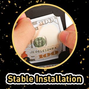 2025 Graduation Money Cards with Envelope, Graduation Gift Card Money Holder 2025, Graduation Money Holder for Cash for College High School Graduation Party (Black Gold)